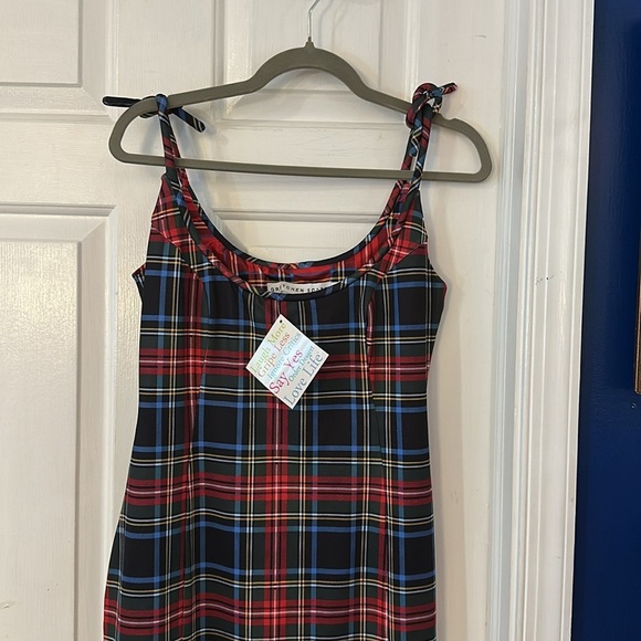 NWT Women’s Gretchen Scott Plaid Sweets Shoulder Tie Dress - Duke of York Size S - Picture 4 of 12
